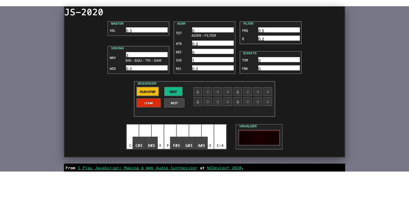 JS-2020 Synthesizer