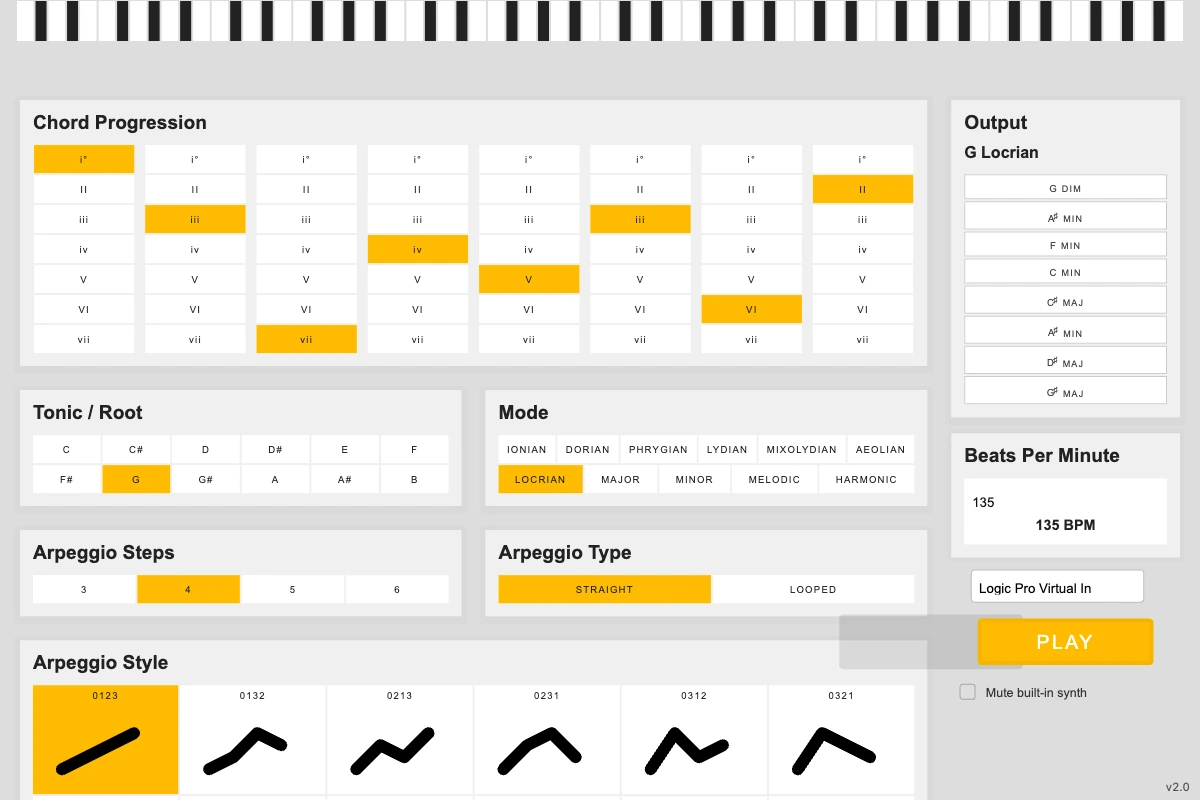 Chord Progression Arpeggiator