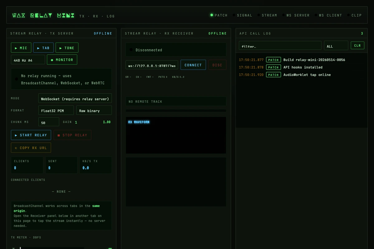 WAXStream Relay Mini